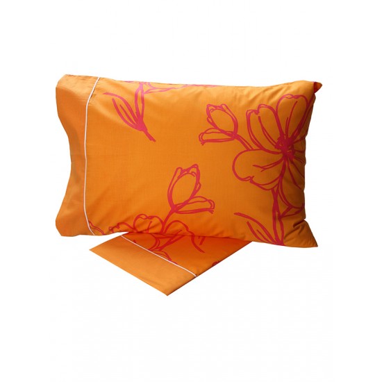 ΣΕΤ ΣΕΝΤΟΝΙΑ COTTON FEELINGS ΕΜΠΡΙΜΕ 537 ORANGE ΜΟΝΟ (160X260)
