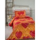 ΣΕΤ ΣΕΝΤΟΝΙΑ COTTON FEELINGS ΕΜΠΡΙΜΕ 910 ORANGE ΜΟΝΟ (165X270)