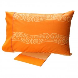 ΣΕΤ ΣΕΝΤΟΝΙΑ COTTON FEELINGS ΕΜΠΡΙΜΕ 2017 ORANGE ΜΟΝΟ (160X260)