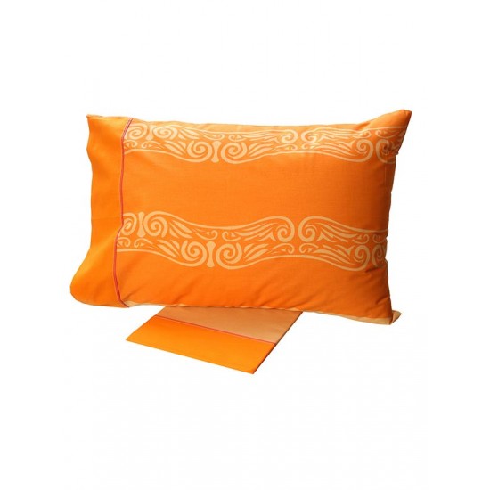 ΣΕΤ ΣΕΝΤΟΝΙΑ COTTON FEELINGS ΕΜΠΡΙΜΕ 2017 ORANGE ΜΟΝΟ (160X260)