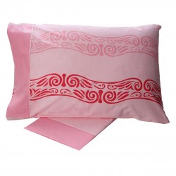ΣΕΤ ΣΕΝΤΟΝΙΑ COTTON FEELINGS ΕΜΠΡΙΜΕ 2017 PINK ΜΟΝΟ (160X260)