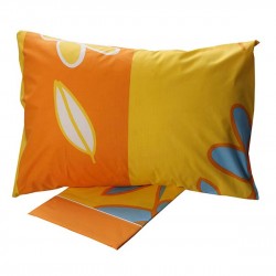 ΣΕΤ ΣΕΝΤΟΝΙΑ COTTON FEELINGS ΕΜΠΡΙΜΕ 129 YELLOW ΥΠΕΡΔΙΠΛΟ (220X260)