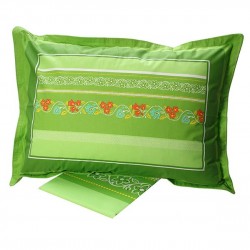 ΣΕΤ ΣΕΝΤΟΝΙΑ COTTON FEELINGS ΕΜΠΡΙΜΕ 4674 GREEN ΥΠΕΡΔΙΠΛΟ (220X260)