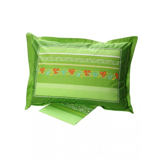 ΣΕΤ ΣΕΝΤΟΝΙΑ COTTON FEELINGS ΕΜΠΡΙΜΕ 4674 GREEN ΥΠΕΡΔΙΠΛΟ (220X260)