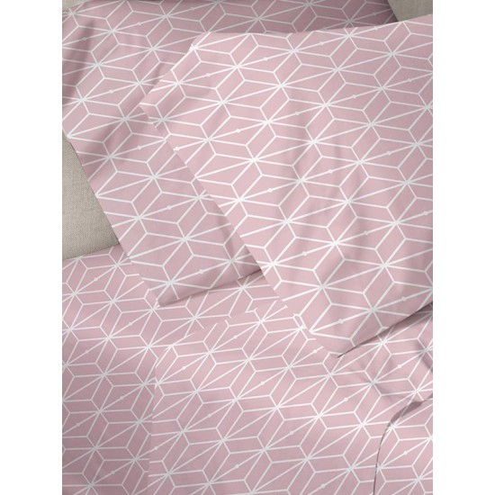 ΣΕΤ ΣΕΝΤΟΝΙΑ MENTA ΕΜΠΡΙΜΕ 520 PINK ΔΙΠΛΟ (200X250)