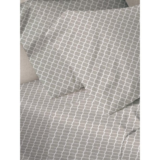 ΣΕΤ ΣΕΝΤΟΝΙΑ MENTA ΕΜΠΡΙΜΕ 530 GREY ΥΠΕΡΔΙΠΛΟ (220X250)
